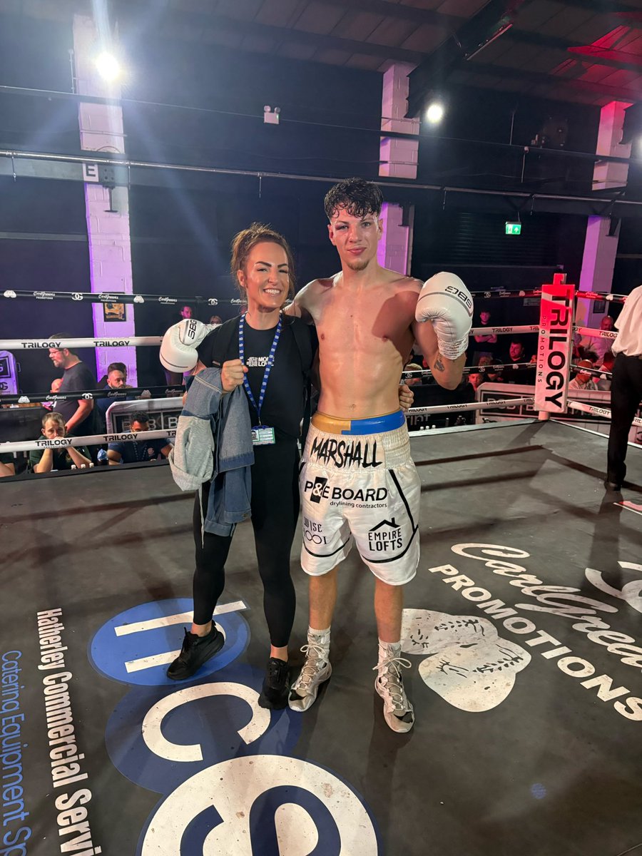 Bec_Connolly11's tweet photo. Very proud of Marshal Last Night. Dug a bit deeper & put on a show as ever . 7-0 #ProBoxing
Thanks @CarlGreavesPro for having us on again 🥊☺️ https://t.co/OC9VtcmlkG
