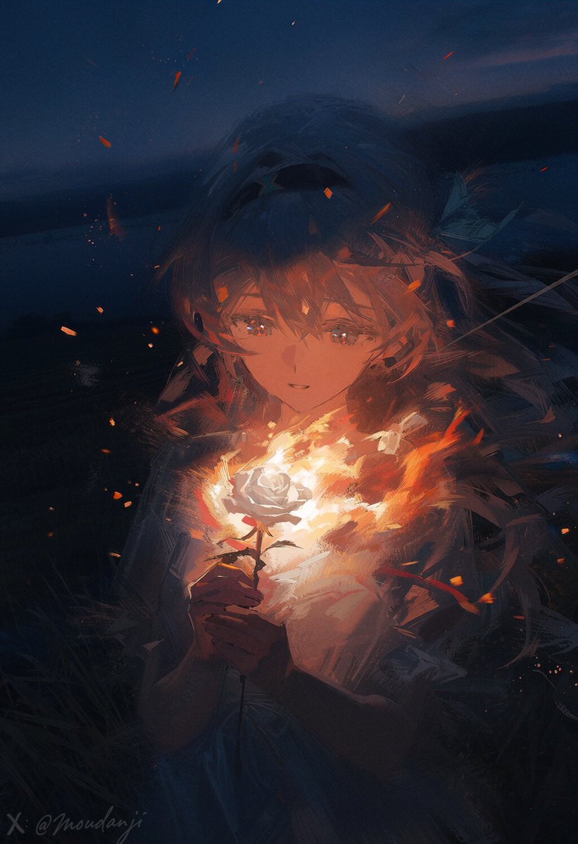 moudanji's tweet photo. A flower destined to wither in flames, yet blooming for you until the very end. 🥀✨
#Firefly #HonkaiStarRail #HSR #流萤 https://t.co/9ovsXGevdA