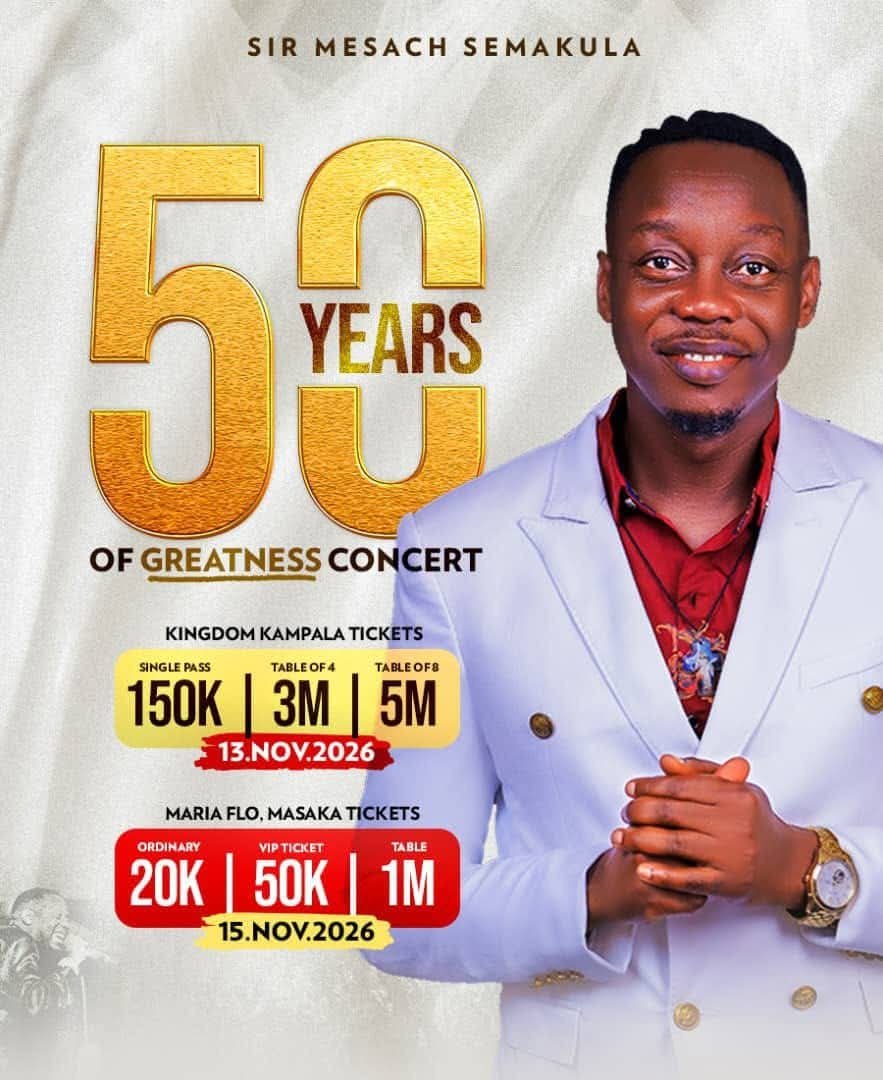 hassankataug's tweet photo. we have kick-started our journey to 50 years of Greatbess Concert by Papa Mesach Semakula on 13th Nov.2026 at Kingdom Kampala and Maria Flo masaka on 15th Nov.2026.
Come enjoy the class. https://t.co/WNYJaHx71M