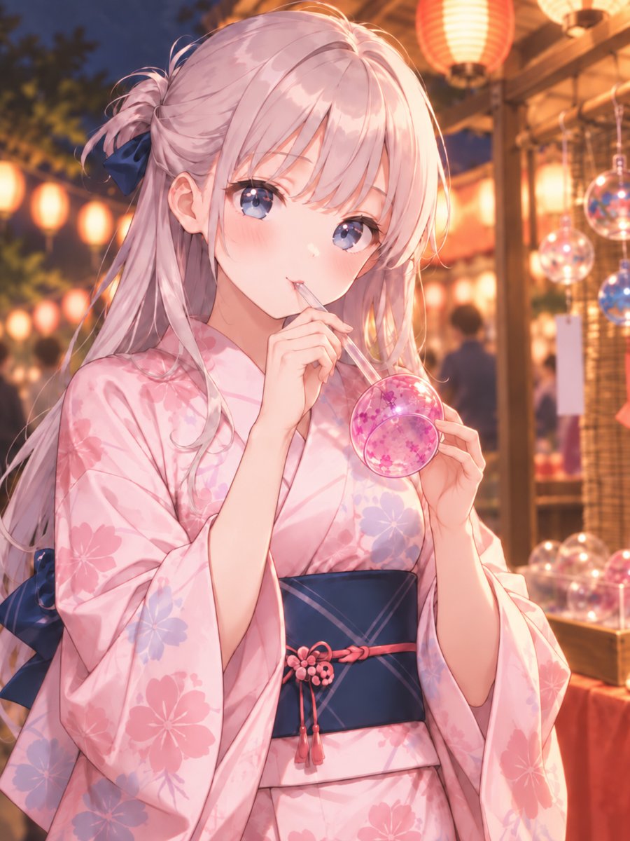 wackee_san_ai's tweet photo. ビードロで遊ぶ銀髪ちゃん😊
#AIイラスト https://t.co/UxklNWbtEP