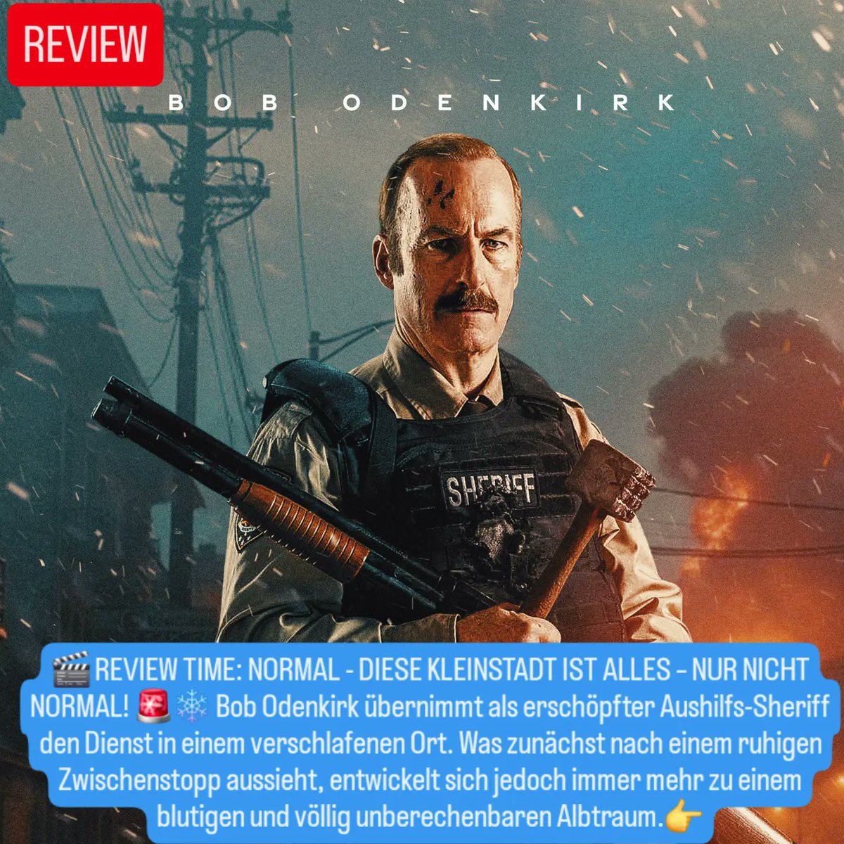 DerickFuehrer's tweet photo. ⭐ Nerdzone-Fans, bei Normal ist der Titel definitiv nicht Programm! Was als ruhiger Kleinstadt-Thriller beginnt, entwickelt sich zu einem wilden Mix aus Mystery, schwarzem Humor, Neo-Western und überraschend brutaler Action. Das klingt spannend, https://t.co/a2UpN2mmDJ
