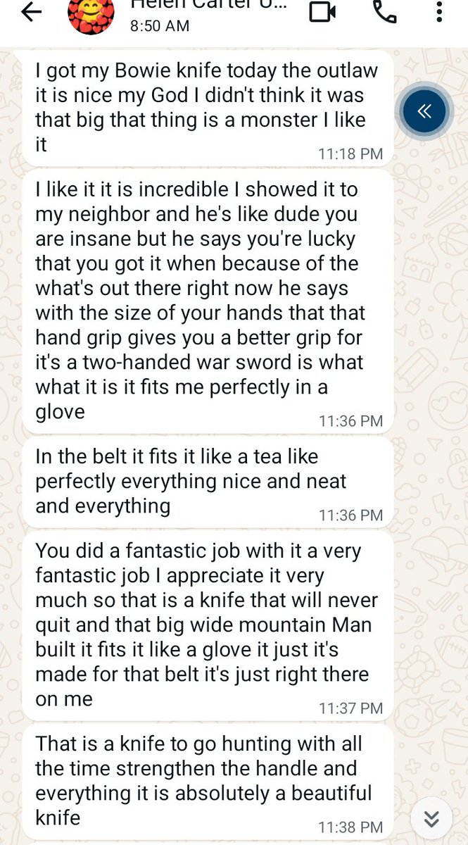 shadowblades735's tweet photo. Nothing makes us happier than seeing a happy customer! ❤️

Thank you for your amazing feedback and for trusting our craftsmanship. Your satisfaction means everything to us. 🔥⚔️

Another happy customer, another piece of craftsmanship delivered with pride! 🖤

#HappyCustomer #CustomerFeedback #Handcrafted #KnifeCollector #Craftsmanship