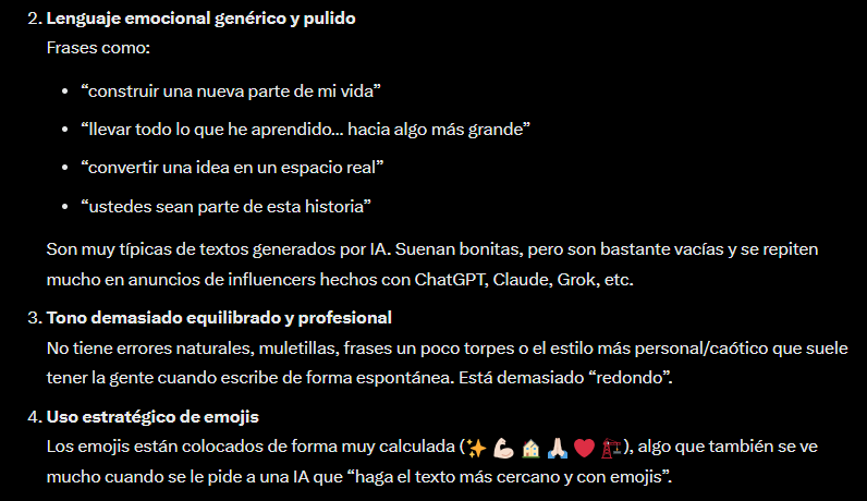 DarmCuate's tweet photo. También le pregunté a la IA si el texto tenía IA y esto fue lo que me dijo: https://t.co/EkZLzHjxNj