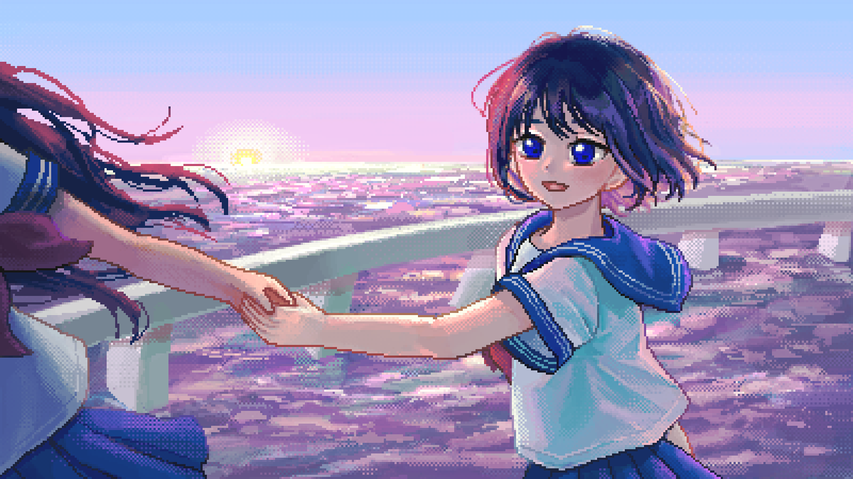 Ame_1ce's tweet photo. 一緒にいこう🌊
#海ドットvs山ドット #pixelart https://t.co/9wSXuFquD4