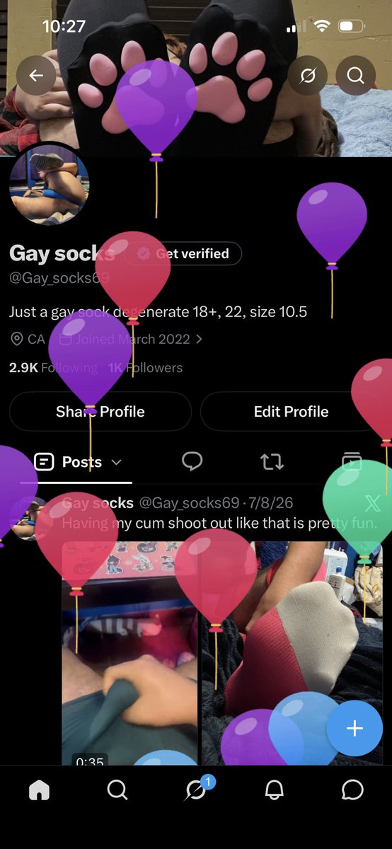 Gay_socks69's tweet photo. Ballon’s bitch. I got hella drunk today. Drank 4 buzz balls and two margaritas.

Been wearing these socks for two days. Fuck do they feel sweaty.

Oh yeah, I lowkey might make a new account. Pfftt when I got banned and it took like 3 weeks to appeal it. I have been taking videos https://t.co/SuwXHdlQyH
