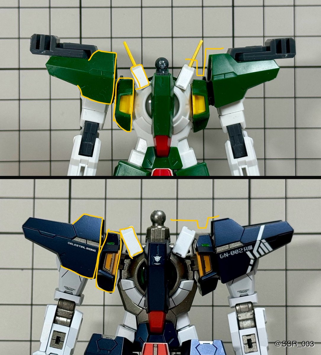SSR_003's tweet photo. @tough_dog79FP いやーまさかな〜サイドビューでのアンテナの角度と胸部〜肩のブロック位置関係が全てのキモだなんてな〜気づかなかったな〜〜 https://t.co/n4NVidm9t5