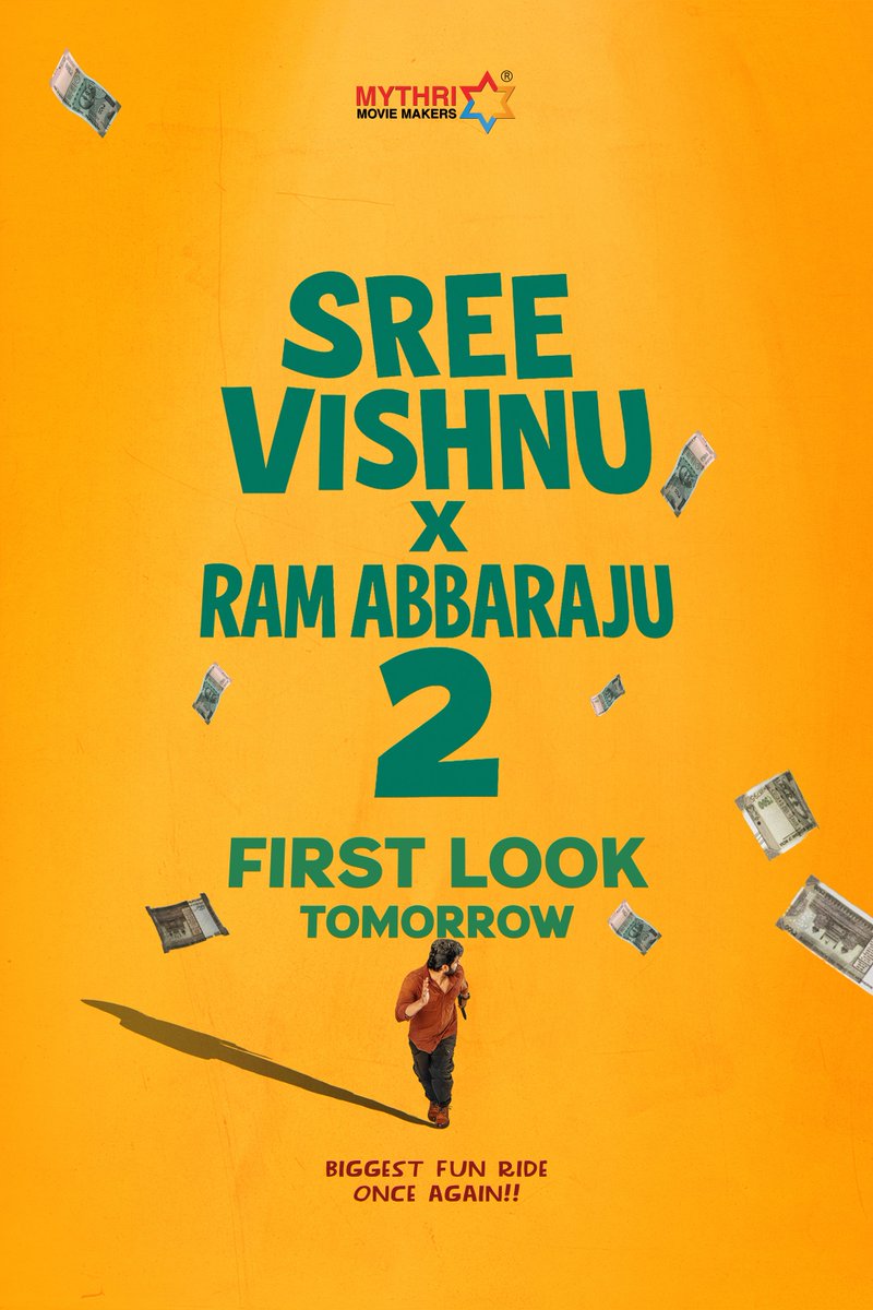 MythriOfficial's tweet photo. This time, it is double the fun π₯π₯
'SREEVISHNU X RAM ABBARAJU 2' title & first look out tomorrow at 10.08 AM β€βπ₯
#FunReloaded
@sreevishnuoffl @RamAbbaraju @sakkshiM09 @MythriOfficial @BhanuBogavarapu @NanduSavirigana
@vennelakishore #Sudarshan https://t.co/waCDH6cmNn
