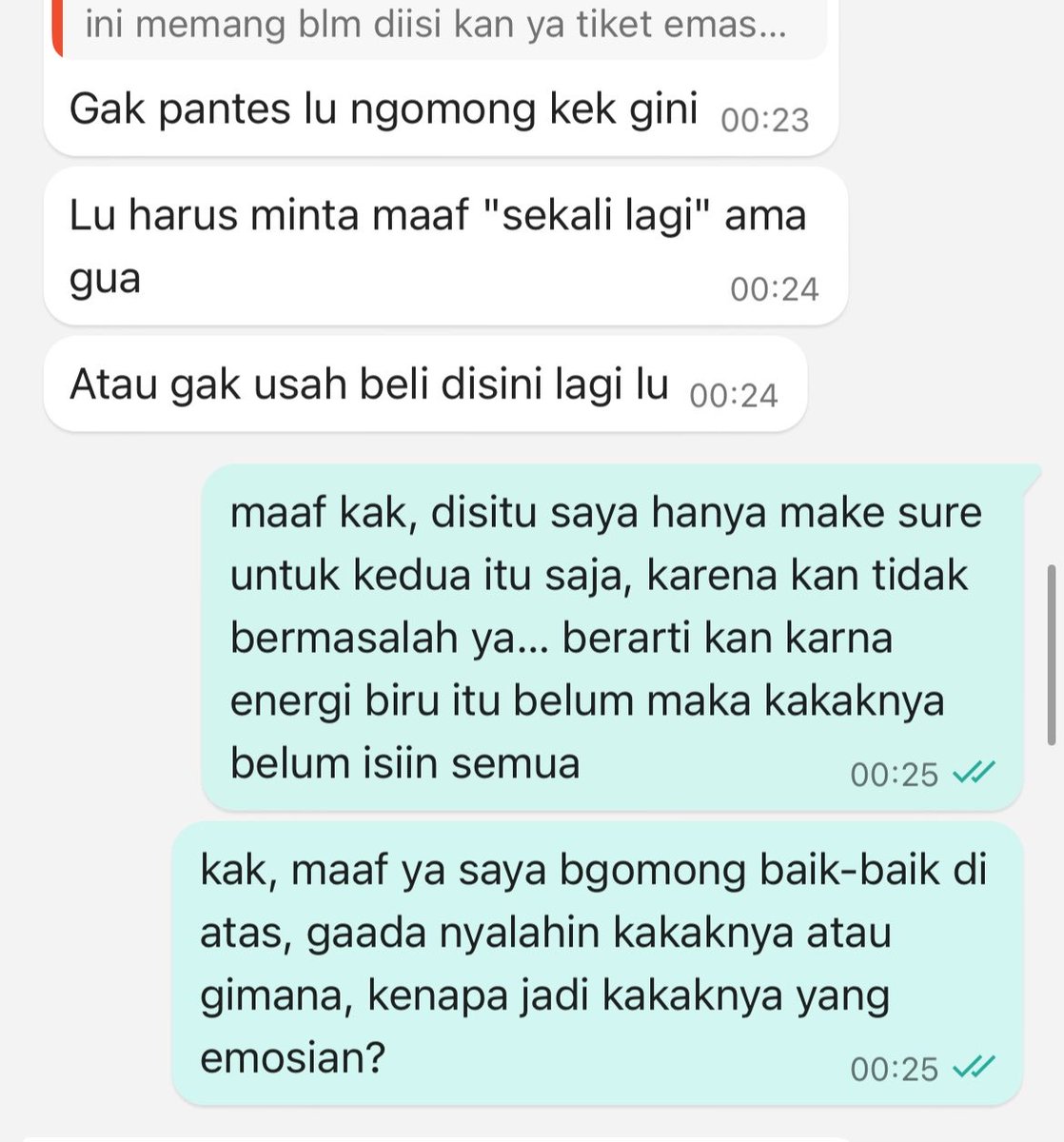 yanbiyann's tweet photo. akun seller dan bukti chat https://t.co/WgtISlsIod
