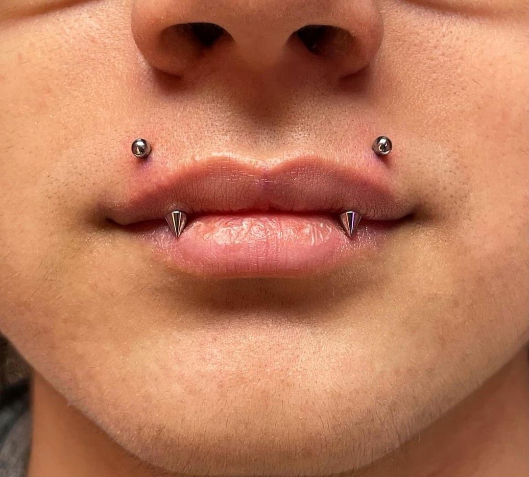 TrashxPunky's tweet photo. Essa configuraçao de piercing equivale >>>>>pra mim<<<<< aqueles bigodes horrendos com pontinha  curvada.

Um tweet pra sentir e nao questionar. https://t.co/I4zaJD05Wn