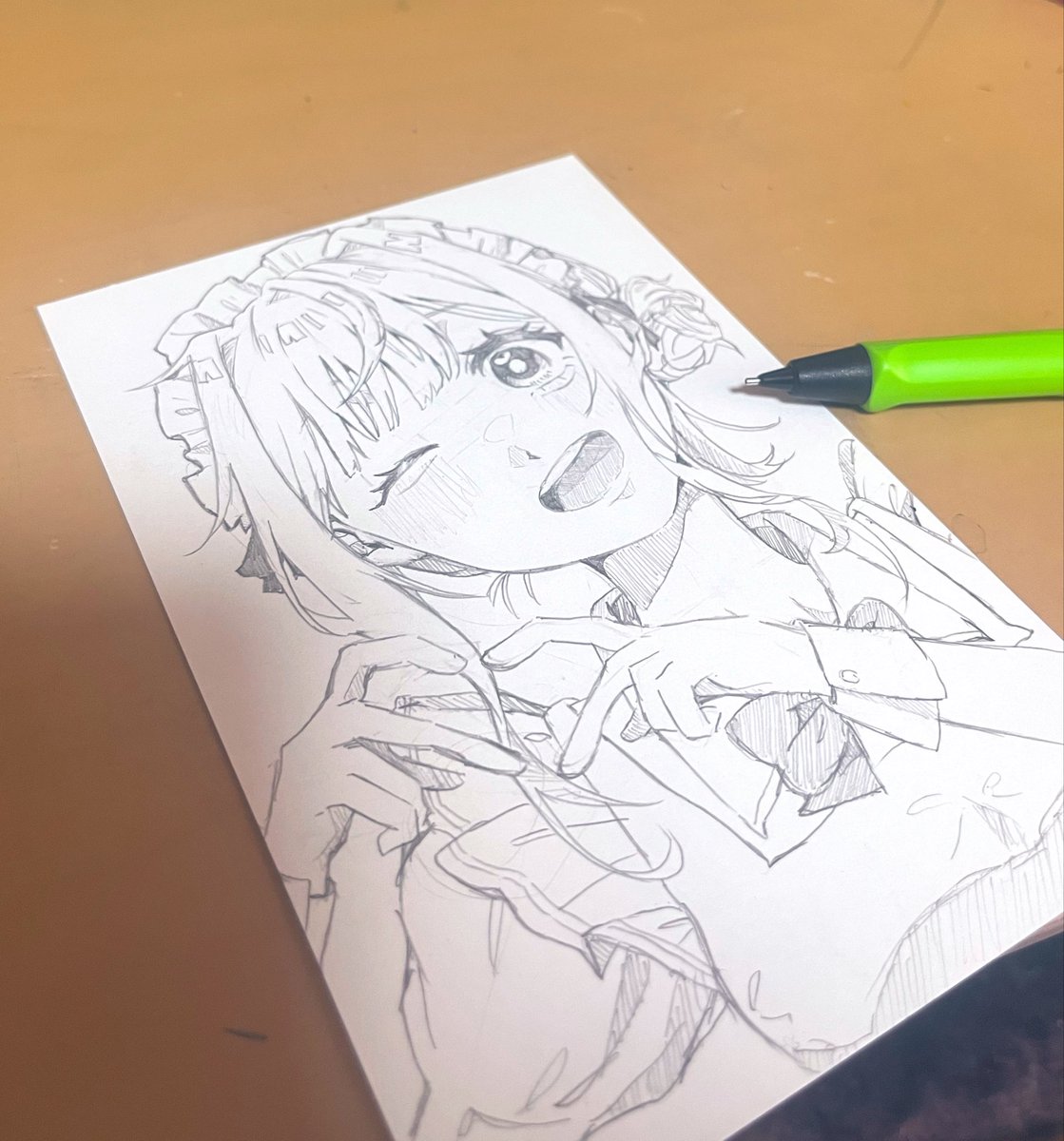 _ti_kyu_'s tweet photo. メイドさん💗
#イラスト　#らくがき　#創作 https://t.co/d7KBDt5PTz