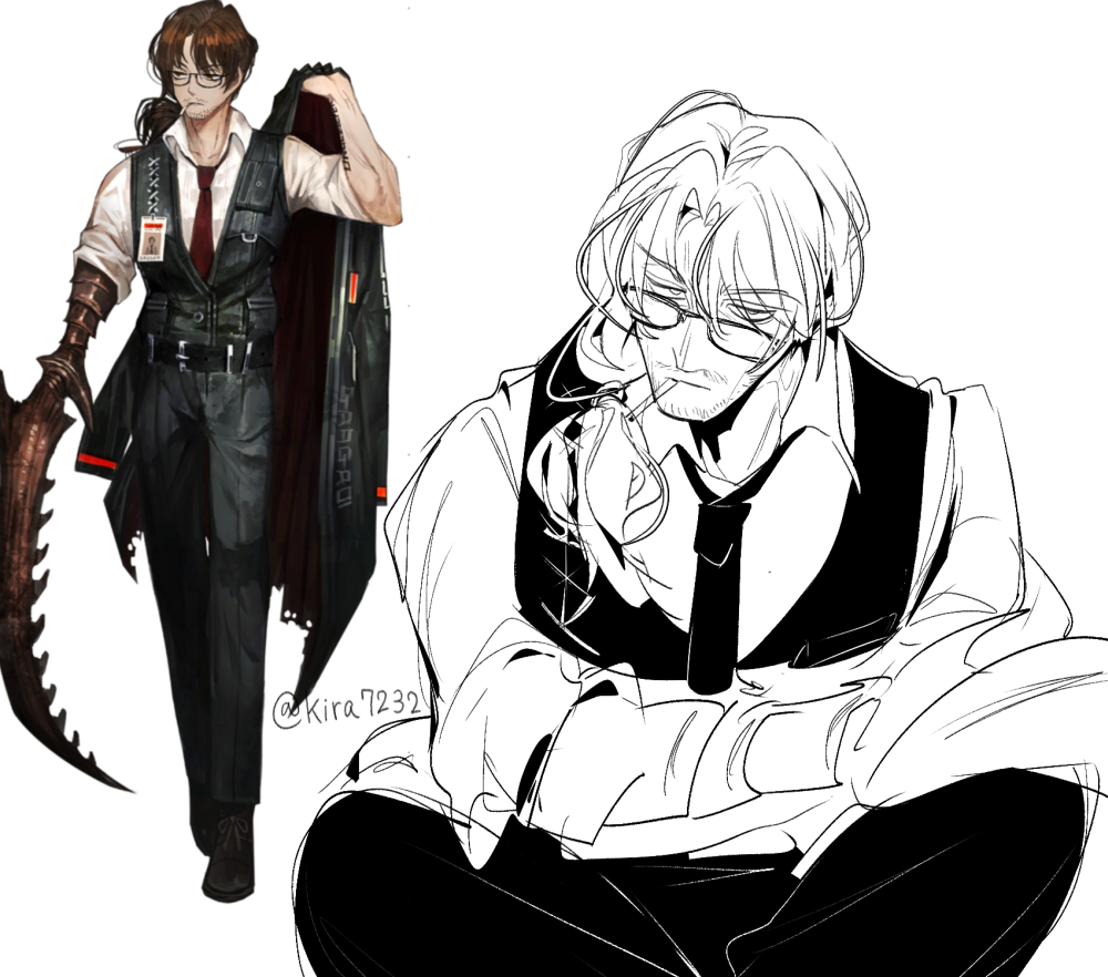 Kira7232's tweet photo. Some uncle fanart doodles part.2 https://t.co/y7jQDawmKS