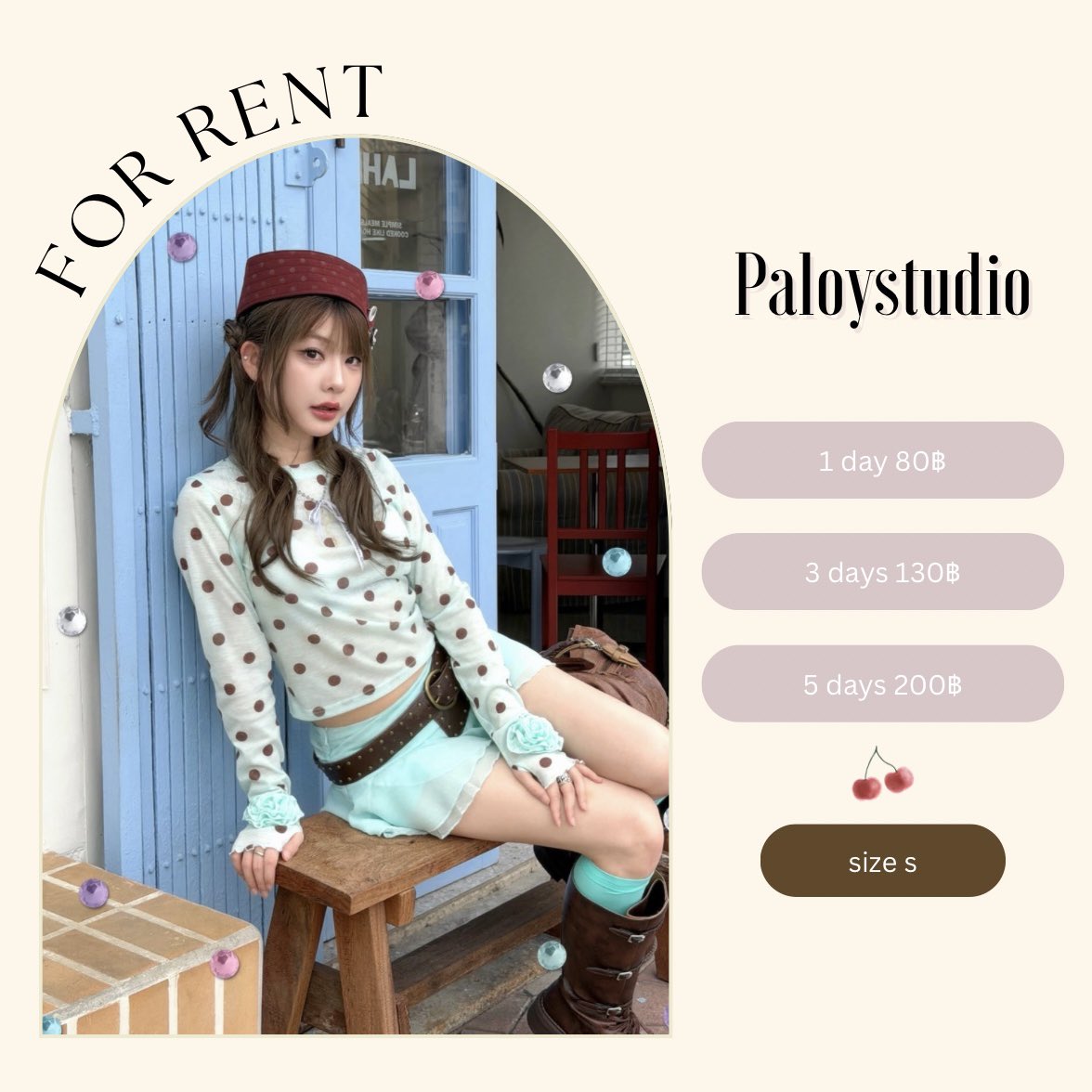 mydeff_'s tweet photo. For rent 🪡 ( บริการเช่าชุด )

Brand : #paloystudio #paloystudioเช่า
Size : s
รอบอก : 30-34
ยาว : 18.5
Color : Mint choc

1 day | 80 (only in rangsit &amp; BKK)
3 days | 130
5 days | 200

🙏🏻ขออนุญาตทางแบรนด์และเจ้าของรูปด้วยนะคะ🙏🏻

#เช่าชุดรังสิต #เช่าชุดราคาถูก #เช่าชุดไปคาเฟ่ https://t.co/WTLxaCCUdB