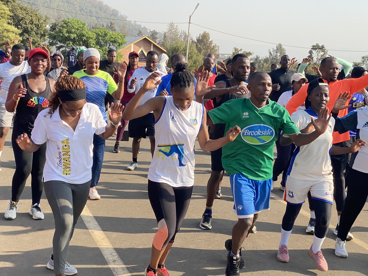 NyakabandaSec's tweet photo. Mass Sports activities are ongoing at Kigali Pelé Stadium in Nyakabanda Sector, with residents from various communities actively participating in physical exercise aimed at promoting healthy lifestyles and preventing non-communicable diseases. #CarFreeDay https://t.co/WXVZfeo8DL