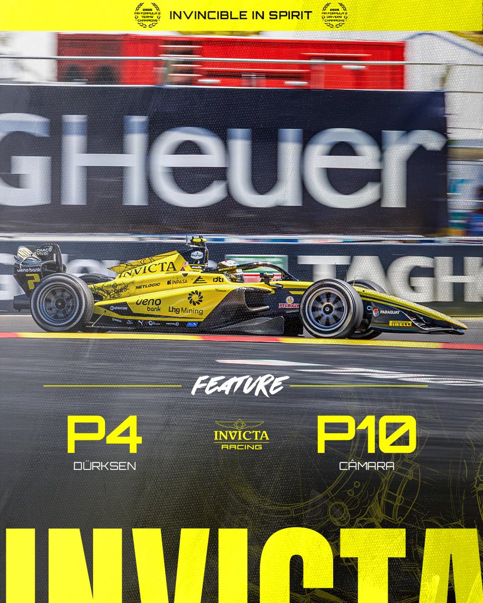 InvictaRacing's tweet photo. A great drive through the field from @JoshuaDuerksen1, good strategy calls and overall some valuable points earned for the team 💪

#F2 #Formula2 #InvincibleInSpirit #SpanishGP https://t.co/nUlfwA3f7X