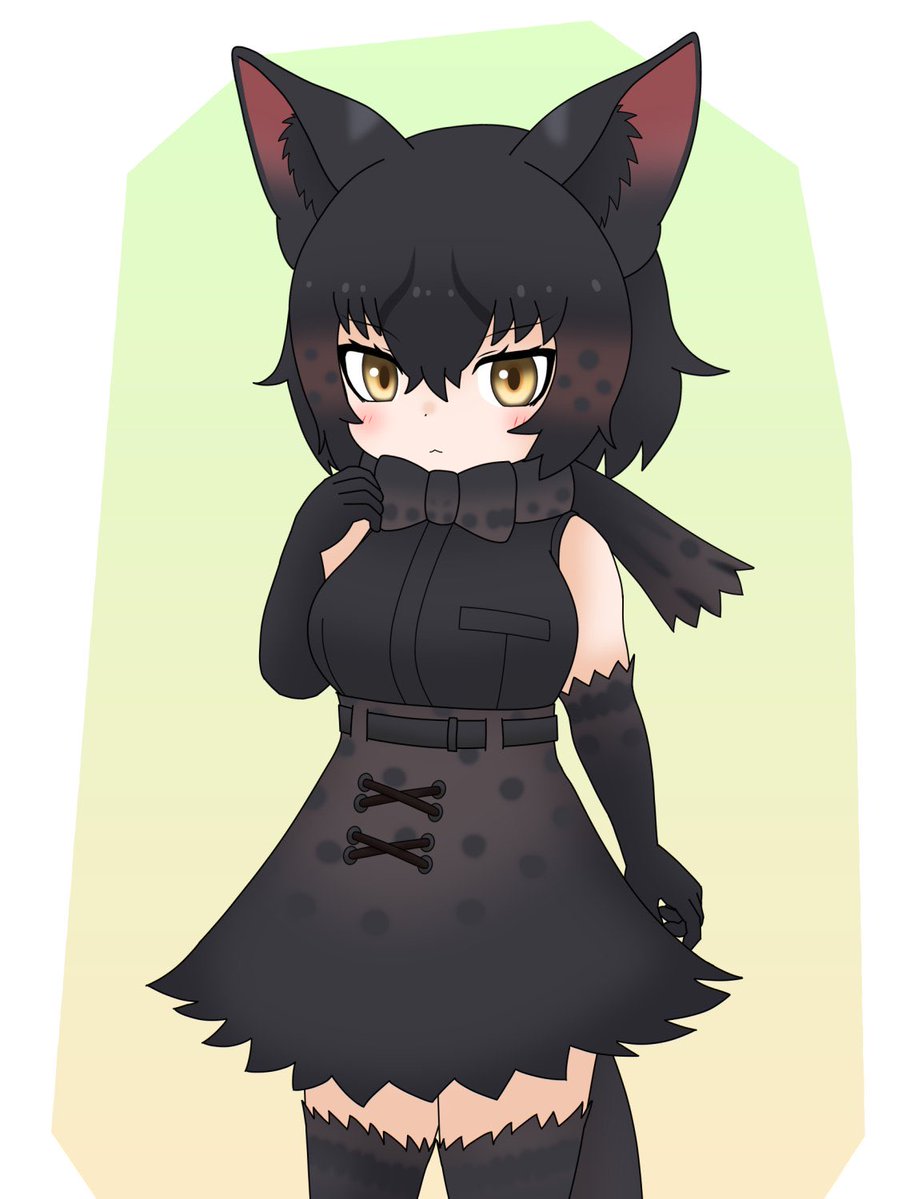 nashisake's tweet photo. ブラックサーバルちゃん https://t.co/FtrRuoxhEz