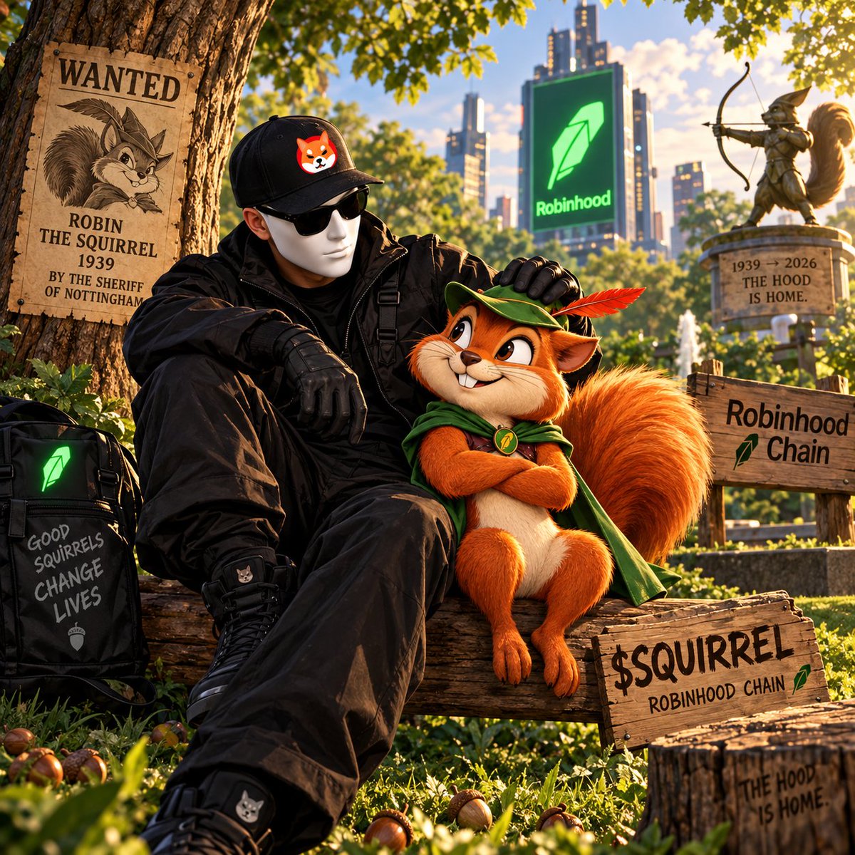 ShibaXanders's tweet photo. Nice to see $SQUIRREL entered the Hood. 1939: Robin Hood Makes Good.
2026: reborn on Robinhood Chain.

87-year-old lore. Perfect chain fit. Still early. Community @RobinSquirrelRH are growing. LFG!!

CA: 0xbaFbCE33b7274ACc5D6aCA86f36808fC96166BC0

Dex:
https://t.co/7GzBlZjqRh https://t.co/VU2iyjU4YY