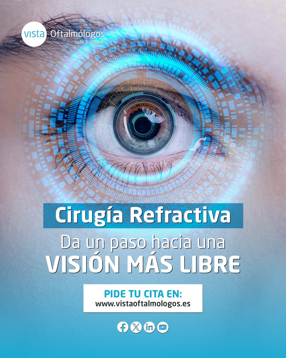 grupo_vista's tweet photo. Si dependes de gafas o lentillas en tu día a día, la #CirugíaRefractiva puede ser una opción para corregir determinados #DefectosVisuales. En #VistaOftalmólogos estudiamos cada caso individualmente para valorar qué procedimiento puede adaptarse mejor a tus necesidades visuales. https://t.co/JlcC5i0eYn
