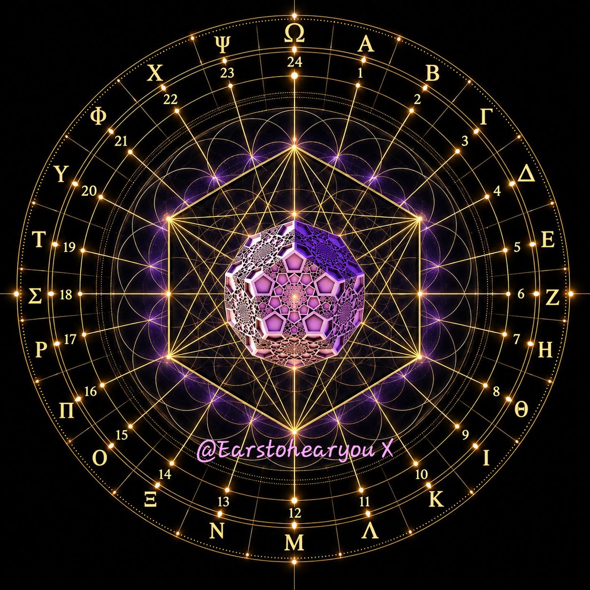 Earstohearyou's tweet photo. 24 HOURS complete the DAY.
The Greek alphabet contains 24 LETTERS.
The PRIME NUMBER CROSS radiates through 24 RAYS.

Natural numbers expand outward towards INFINITY...
their reciprocals contract inward towards the CENTRE.

Expansion and contraction.
Like BREATHING... in and out.

WHEELS within WHEELS.

Pattern recurring through different SCALES.

FRACTAL FLOW.

TIME doesn't simply pass... it UNFOLDS.