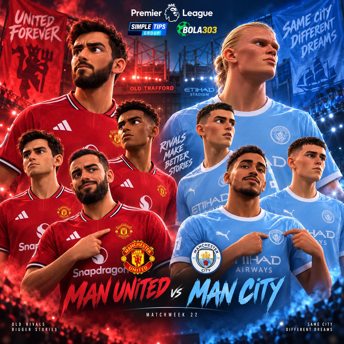 SimpleTipsBet's tweet photo. 🔥 MU vs United! Siapa yang bakal keluar sebagai pemenang?
English Premier League - Manchester Utd vs Manchester City
Ada prediksi akurat juga kalau kalian mau 👀⚽ https://t.co/gzTvUYNwbI