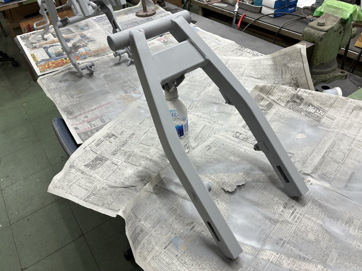 hakuro_400r's tweet photo. #nsr50
#nsr80
#2スト
#nチビ
#NSR
#原付 
#レストア
フレームサフも完了！シリンダーポート加工完了
勿論，ウレタン塗装してます。 https://t.co/8vxnAwBEx2