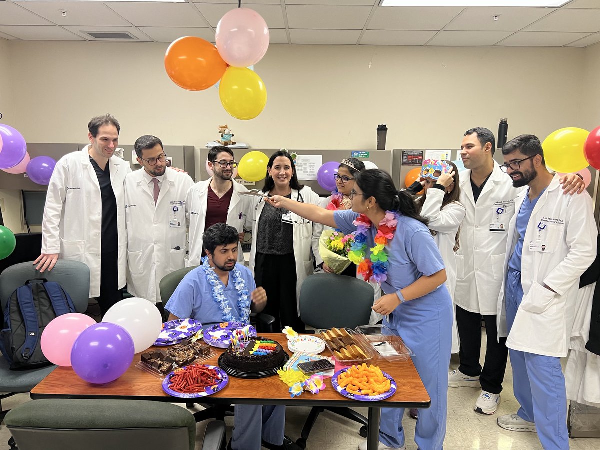 CCFL_GIFellowsh's tweet photo. 👑 When your Chief Fellow has a birthday… rounds can wait, cake cannot! 🎂😂

Happiest birthday to our wonderful Chief Fellow, Neelam! 🥳🌺

Thank you for keeping the fellows, the service &amp; occasionally our sanity together! 😂💙

#CCFLGI #FellowshipFamily https://t.co/TnM7h2uLjc
