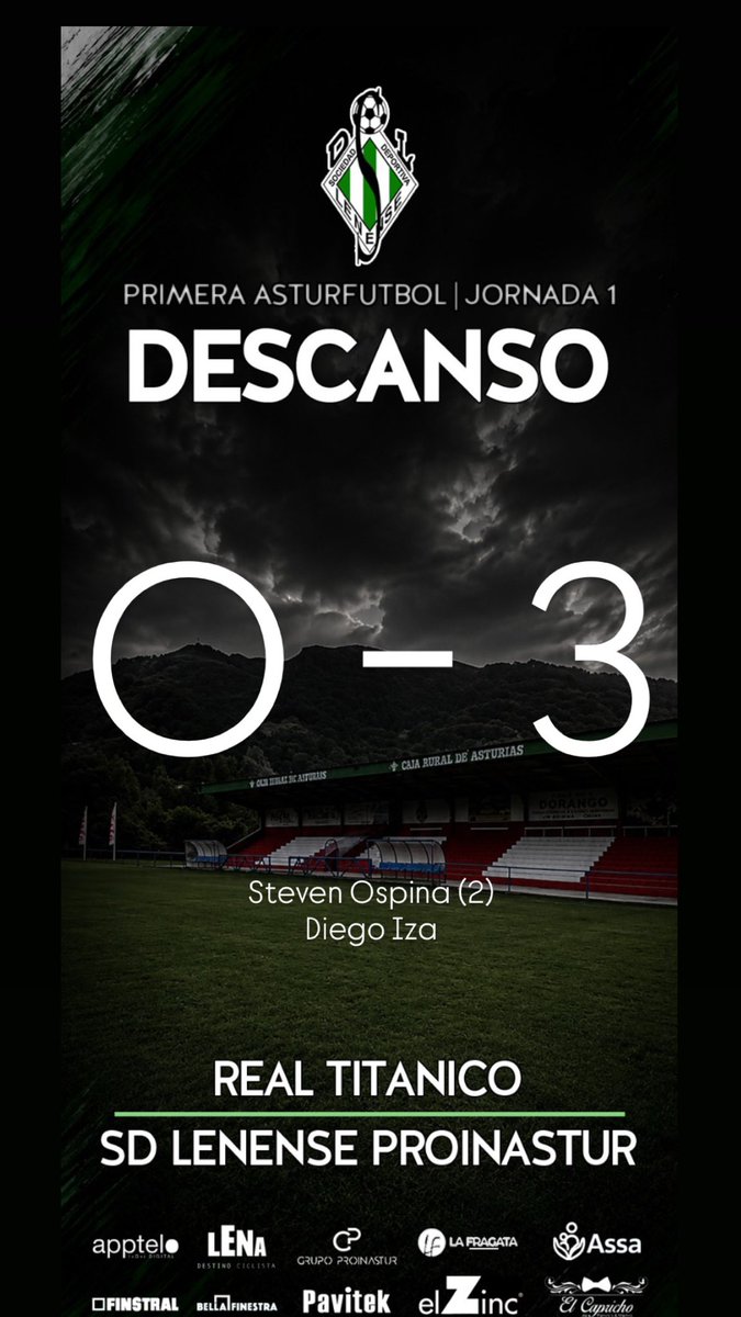 sdlenense's tweet photo. โธ๏ธ ๐๐๐ฆ๐๐๐ก๐ฆ๐ข | ๐#PrimeraAsturfutbol
๐ฅ @RTITANICO 0๏ธโฃ
๐ฉ #LenenseProinastur 3๏ธโฃ
๐ณ๐ฌ #Verdiblancos
โ #SinExcusas
๐ด๐ป#SiemprePepeMesa https://t.co/XEmP0QnIYb
