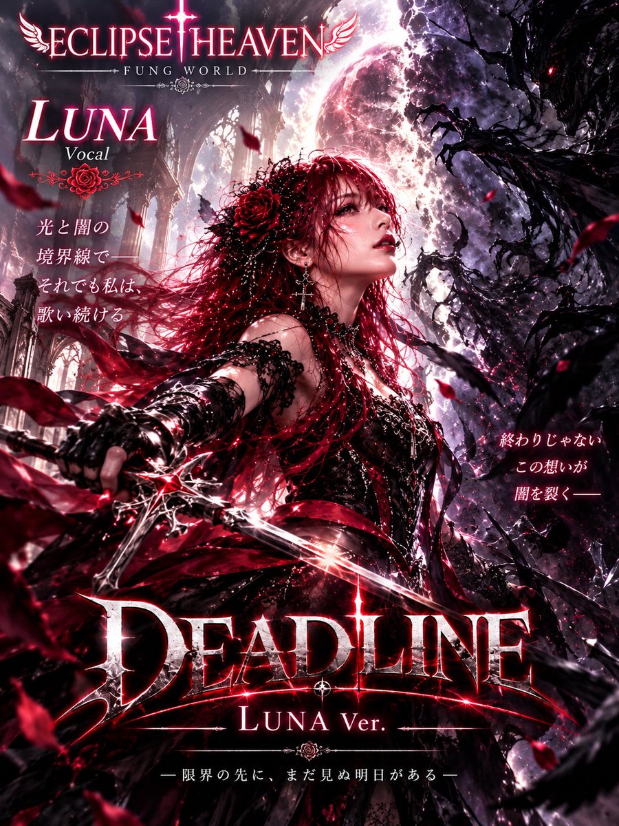 Zoddo__z's tweet photo. グラクロの騎士団から生まれたビジュアル系のバンド
🎵 DEADLINE
🎸 ECLIPSE†HEAVEN/ FUNG WORLD
女性vocalバージョンのDEADLINE
ぜひ聞いて下さい🎧
#グラクロ #七つの大罪 #FUNGWORLD #UNBOUND #オリジナル曲 #V系 https://t.co/2Xpamo4IuV