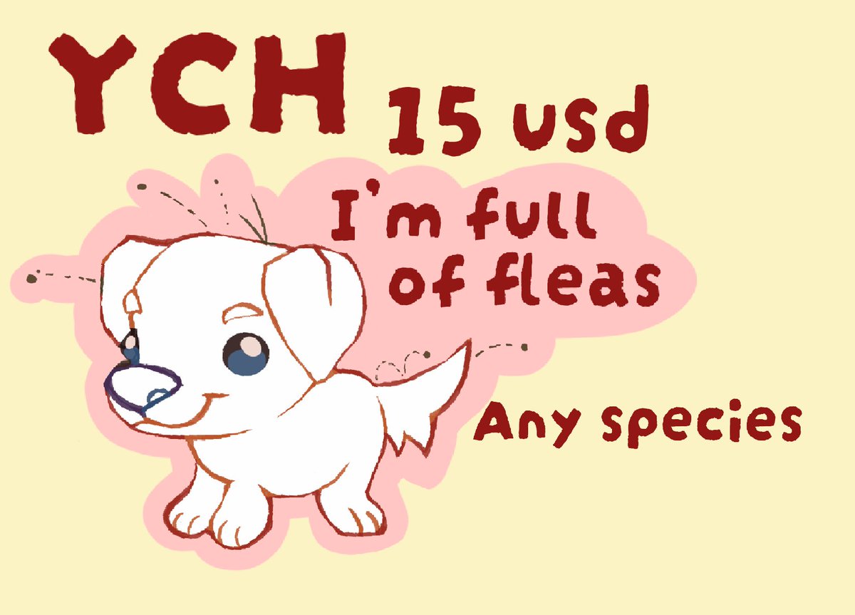 Ametff3's tweet photo. 🐾FULL OF FLEAS YCH🐾

🐶15 USD 
🐶ANY SPECIES

💸 payment via PayPal, revolut! 
Dm me here or on my telegram Ametffe ! https://t.co/bhB0TfXjeF