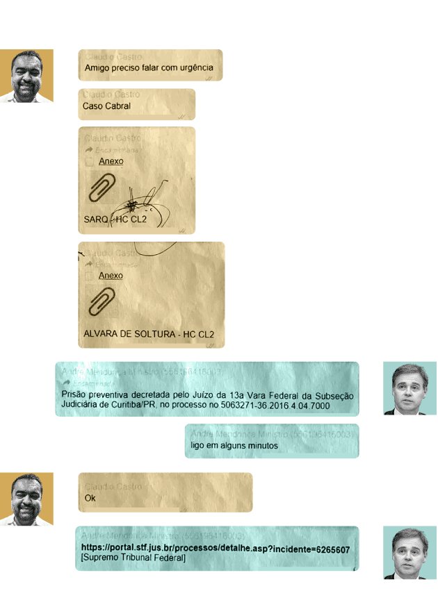 Gustavramski_'s tweet photo. O motivo pelo qual o bandido @claudiocastroRJ não está preso pelo desvio bilionário da previdência fluminense pro Vorcaro é  pq ele trocava mensagens com o juiz do caso,  o tb bandido André Mendonça. https://t.co/XZKu8nQnAt