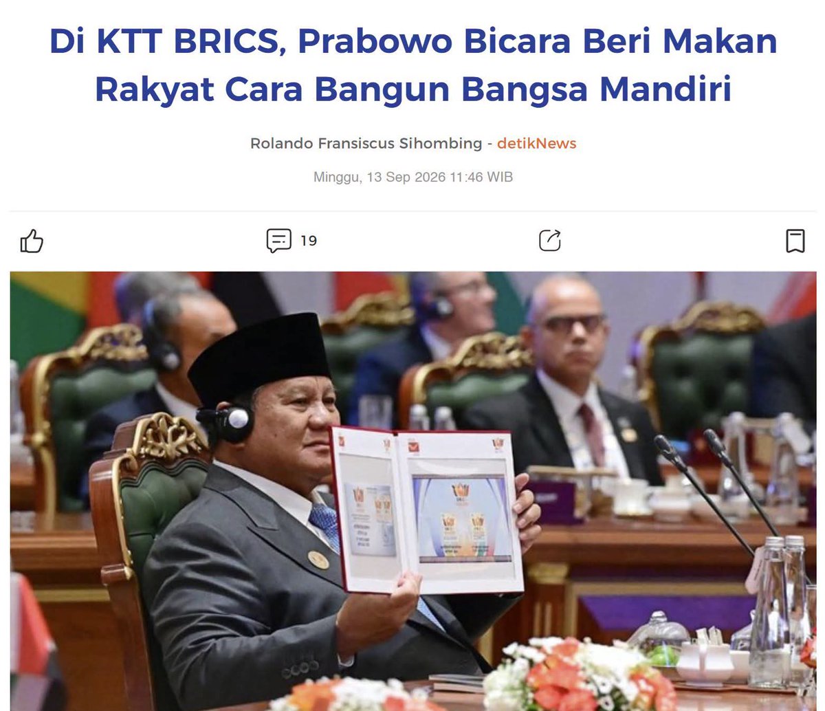 IndonesiaFedera's tweet photo. Wo,

Elu pidato di depan negara2 ini, bahas MBG? Elu nggak malu?

Sy akan jelaskan dengan data dan fakta. Silahkan cek sendiri deh, tanya ke AI sana buat yg males nyari data2 valid. 

BRICS itu anggota awalnya: Brasil, Rusia, India, China dan Afrika Selatan. 

Maka berikut data2, program MBG di negara2 ini:

1. India, mulai sejak 1995, secara nasional. Namanya PM POSHAN. Berapa jumlah penerimanya? 120 juta anak sekolah. Nyaris semua anak dikasih.

2. China, mulai sejak 2011, dengan jumlah penerima 40 juta. Namanya Yíngyǎng Cān. Selektif. Pedalaman dan desa tertinggal. Di kota2 besar dan maju, program makan siangnya mandiri.

3. Brasil, sejak 1955, namanya PNAE. Penerima 40 juta. Juga hampir semua anak dikasih.

4. Afrika Selatan, sejak 1994, namanya NSNP, penerimanya 9 juta. Selektif anak2 dari keluarga miskin.

Entahlah, apa poinnya membangga2kan MBG ini ke negara2 lain yg jelas2 sudah lama melakukannya. Kecuali elu mau membanggakan: betapa korupnya MBG di sini, puluhan ribu anak keracunan, makanan seupil entah apa gizinya. Yayasan Polisi dan Tentara sejahtera banget dgn kocoran duit triliunan. Yes, yg satu ini kok nggak dibahas di BRICS? 

Dan belajar deh ke negara2 ini, Polisi  dan Tentara ikut bikin dapur tidak? Nanti malu deh elu.