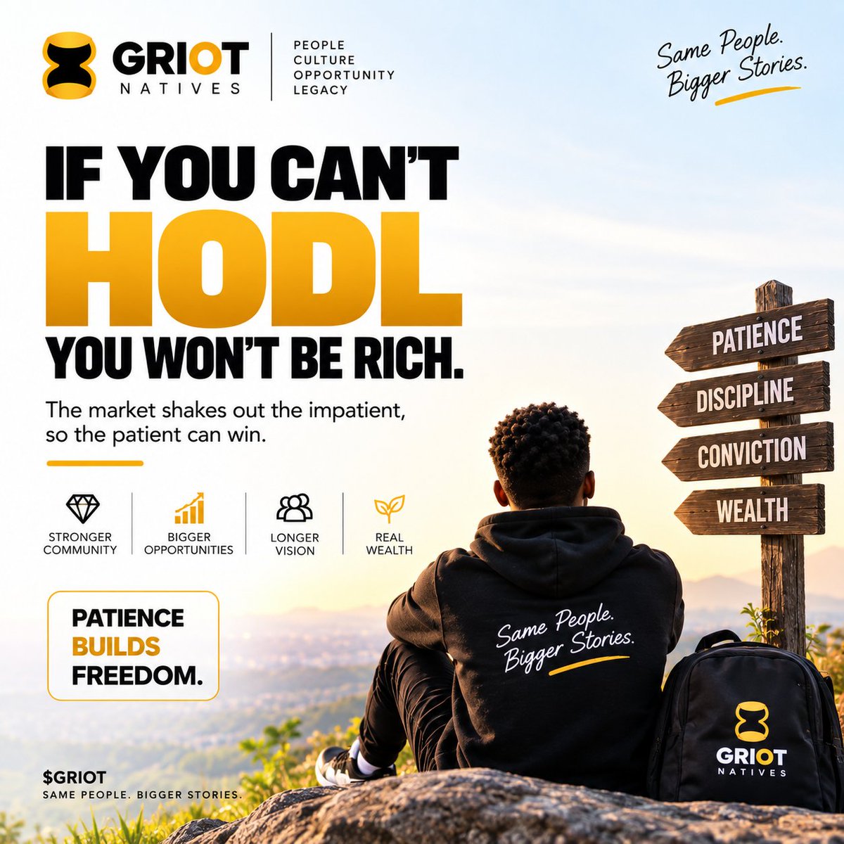 Griotnative's tweet photo. Red days test conviction. 🪘

Anyone can HODL when it’s green.

The real test is staying calm when it turns red.

No panic. DYOR. $GRIOT https://t.co/SH0s4lyilM