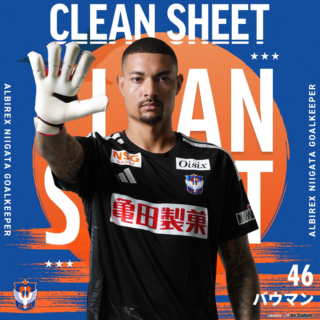 albirex_pr's tweet photo. CLEAN SHEET!!!⚽
🔒 #バウマン

#アルビレックス新潟

#DAZN でもう一度🧤
➡️ https://t.co/QxBbnHqsfk #albirex https://t.co/qhCC9dp5Ts