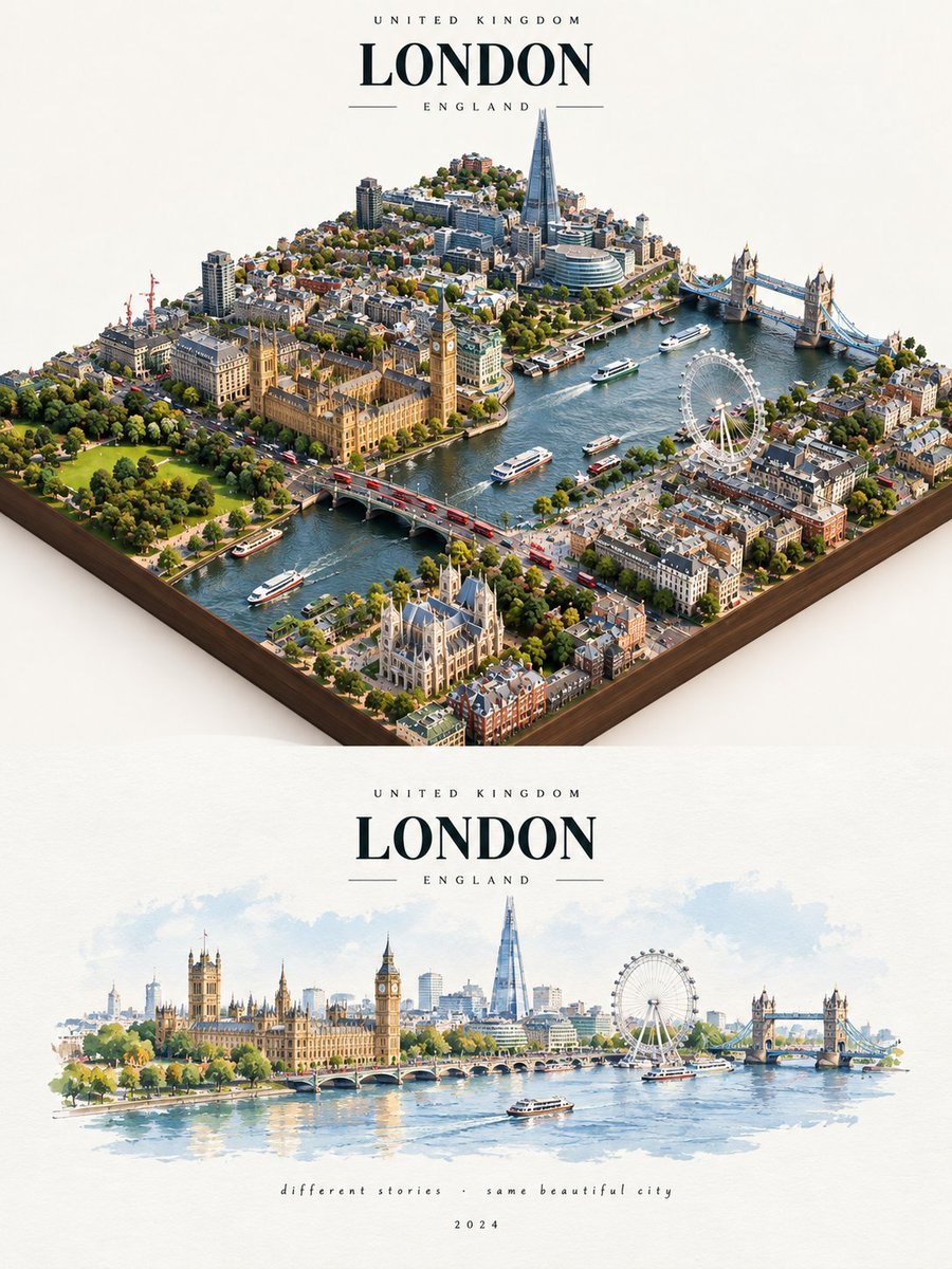 London NYC Travel Posters