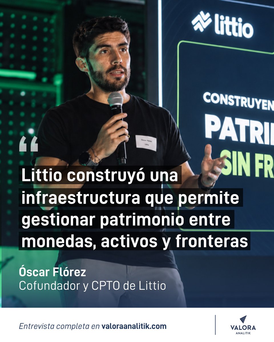 ValoraAnalitik's tweet photo. 🌎 Littio (@littioco) sumó a Óscar Flórez como cofundador y CPTO, con responsabilidades sobre producto, tecnología y expansión de mercados. Flórez, quien opera desde Dubái y cuenta con experiencia en Rappi, Habi, Huspy y Revolut, llega para impulsar la siguiente etapa de crecimiento de la plataforma, que actualmente conecta cinco mercados, tiene más de 500.000 usuarios y ha movilizado más de US$1.300 millones.

💳 La compañía busca llevar su infraestructura financiera a más países y simplificar operaciones que involucran distintas monedas y fronteras. Entre sus servicios están los dólares, euros y pesos digitales, pagos internacionales, transferencias por WhatsApp y acceso a activos como oro digital y bitcoin. Además, a finales de agosto habilitó el Mercado de Acciones y ETFs de Estados Unidos mediante una alianza con Dinari, con exposición económica a 18 empresas y seis fondos cotizados.

📈 La apuesta también apunta a ampliar el acceso a inversiones internacionales. Según los datos citados por Littio, 62 de cada 100 adultos en Estados Unidos participan en el mercado accionario, frente a uno de cada 100 en Colombia. La compañía considera que esta brecha refleja principalmente barreras de acceso y plantea una expansión regional y global durante los próximos 12 a 24 meses, con tecnología capaz de adaptarse a nuevos mercados sin trasladar esa complejidad al usuario. 

➡️Lee la nota completa: https://t.co/LGDJoSmJha

#Fintech #Inversiones #Tecnología