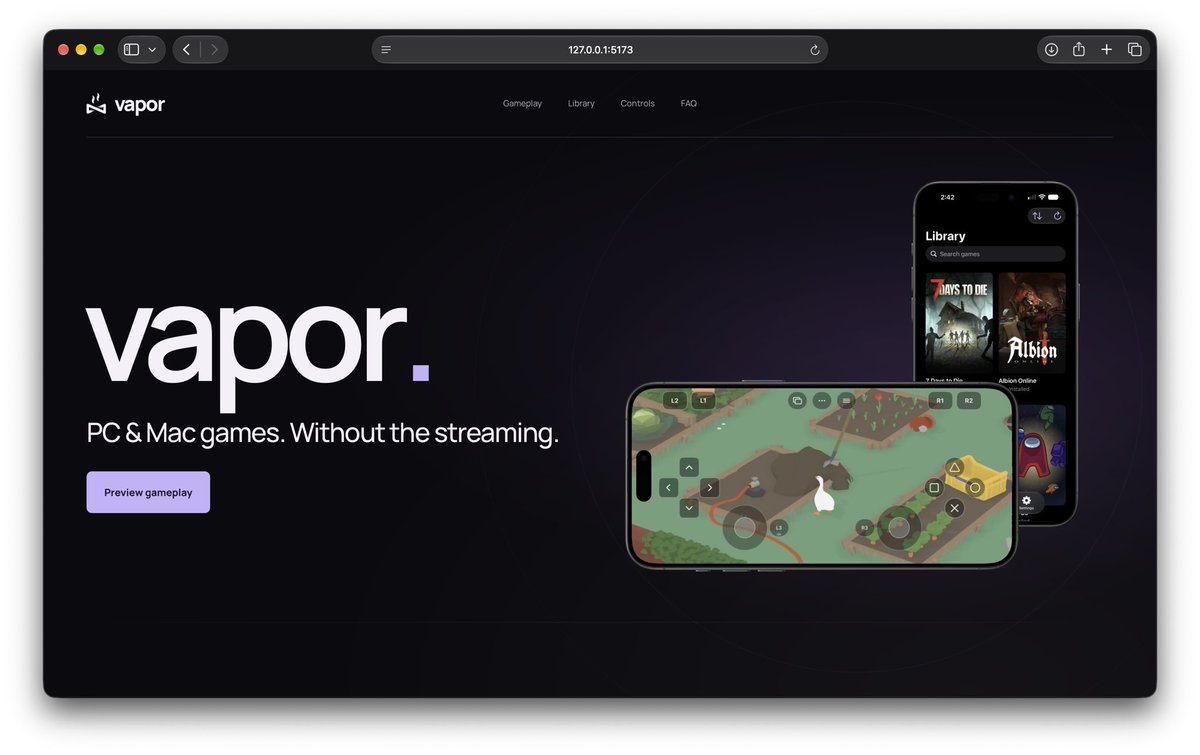 MobileGamesNET's tweet photo. 👀 Vapor is an upcoming emulator for PC &amp; Mac games on iOS! 

It's shaping up to be a GameHub/GameNative style app.

So far only Untitled Goose Game has been shown running on an iPhone. https://t.co/UQWcA0ES1j