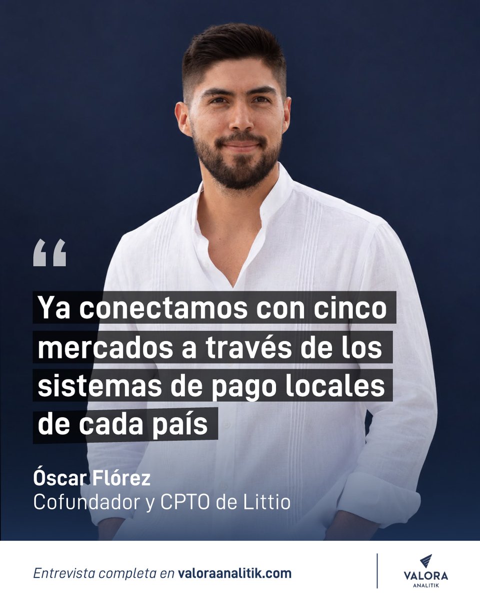 ValoraAnalitik's tweet photo. 🌎 Littio (@littioco) sumó a Óscar Flórez como cofundador y CPTO, con responsabilidades sobre producto, tecnología y expansión de mercados. Flórez, quien opera desde Dubái y cuenta con experiencia en Rappi, Habi, Huspy y Revolut, llega para impulsar la siguiente etapa de crecimiento de la plataforma, que actualmente conecta cinco mercados, tiene más de 500.000 usuarios y ha movilizado más de US$1.300 millones.

💳 La compañía busca llevar su infraestructura financiera a más países y simplificar operaciones que involucran distintas monedas y fronteras. Entre sus servicios están los dólares, euros y pesos digitales, pagos internacionales, transferencias por WhatsApp y acceso a activos como oro digital y bitcoin. Además, a finales de agosto habilitó el Mercado de Acciones y ETFs de Estados Unidos mediante una alianza con Dinari, con exposición económica a 18 empresas y seis fondos cotizados.

📈 La apuesta también apunta a ampliar el acceso a inversiones internacionales. Según los datos citados por Littio, 62 de cada 100 adultos en Estados Unidos participan en el mercado accionario, frente a uno de cada 100 en Colombia. La compañía considera que esta brecha refleja principalmente barreras de acceso y plantea una expansión regional y global durante los próximos 12 a 24 meses, con tecnología capaz de adaptarse a nuevos mercados sin trasladar esa complejidad al usuario. 

➡️Lee la nota completa: https://t.co/LGDJoSmJha

#Fintech #Inversiones #Tecnología