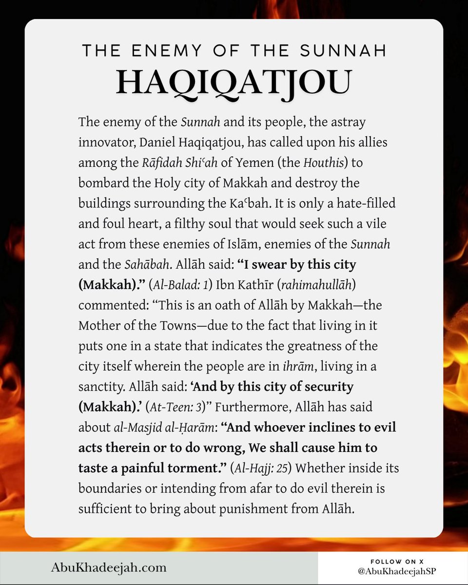 AbuKhadeejahSP's tweet photo. The enemy of the Sunnah and its people. https://t.co/nIaRexPDy9