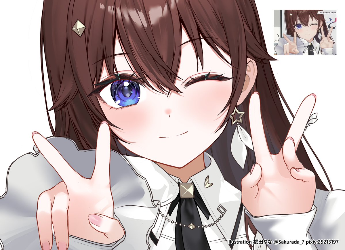 Sakurada_7's tweet photo. こっちもかわいい。。。。。  
#ときのそら新メイクアップライブ 　#そらArt https://t.co/1ZpuR67w1J