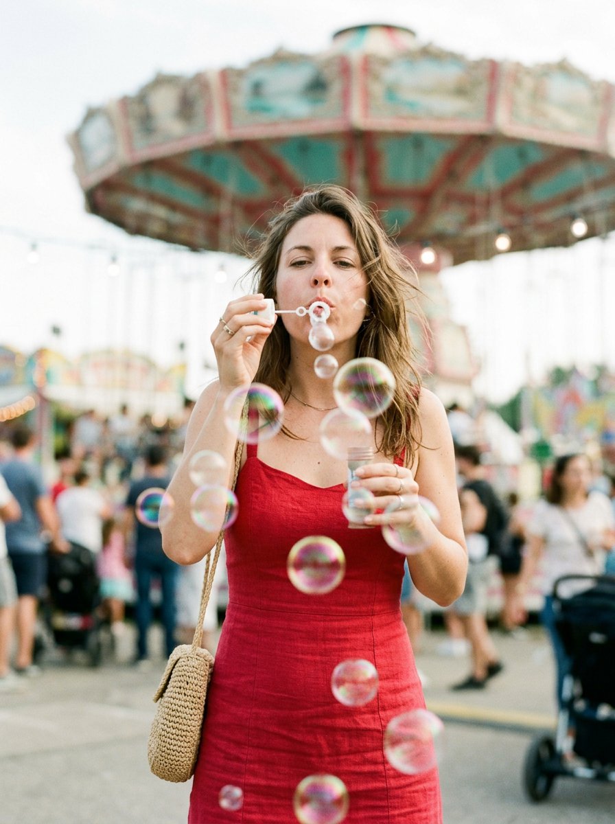 Carnival Soap Bubble Portrait