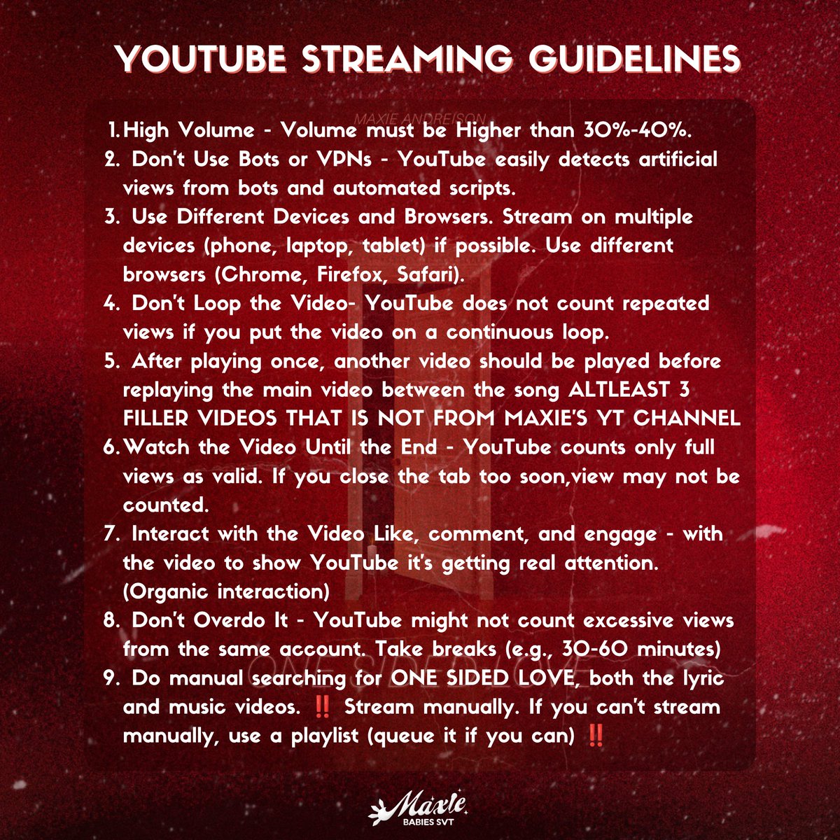 maxieversesvt's tweet photo. The love in “One Sided Love” might not be returned, but our love and support for Maxie always comes back stronger! 💙🥹
Babies, let’s stream effectively, follow the guide, and help our superstar reach another milestone. 🤩
🔗 https://t.co/X9yQEZwcFu
#MaxieAndreison https://t.co/SJ58qEFSnK