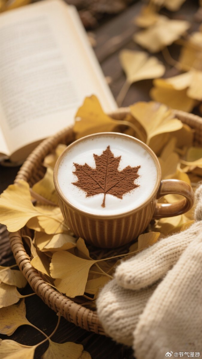 MandiModisx7's tweet photo. [Golden autumn sunlight filters through maple leaves, sips of hot coffee warm my hands—this crisp fall feeling hits different ]， https://t.co/yZT5AQbwuW