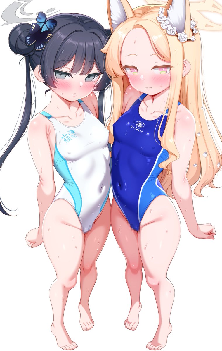 _Zirba's tweet photo. 競泳水着で誘惑してくるキサキとセイア https://t.co/luH6AibKGO