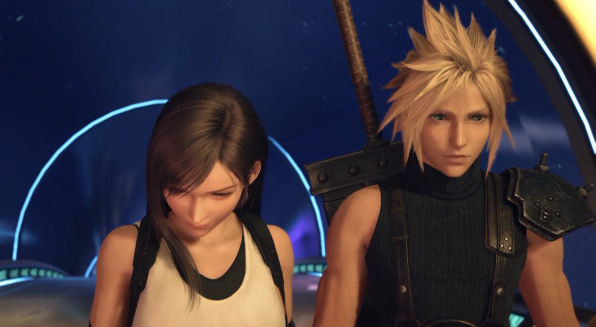 rikonary's tweet photo. のんびりPS5でFF7リバース進めて１回目のデート💕
Switch2の時はエアリスだったのでPS5はティファで
急に手をつながれて、緊��しながらもクラウドの嬉しそうな雰囲気が伝わってくるのがすごくいい…❣️ https://t.co/vpRbOFglZe