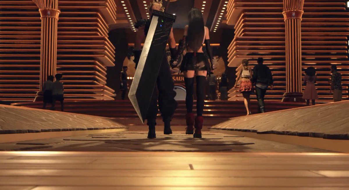 rikonary's tweet photo. のんびりPS5でFF7リバース進めて１回目のデート💕
Switch2の時はエアリスだったのでPS5はティファで
急に手をつながれて、緊��しながらもクラウドの嬉しそうな雰囲気が伝わってくるのがすごくいい…❣️ https://t.co/vpRbOFglZe