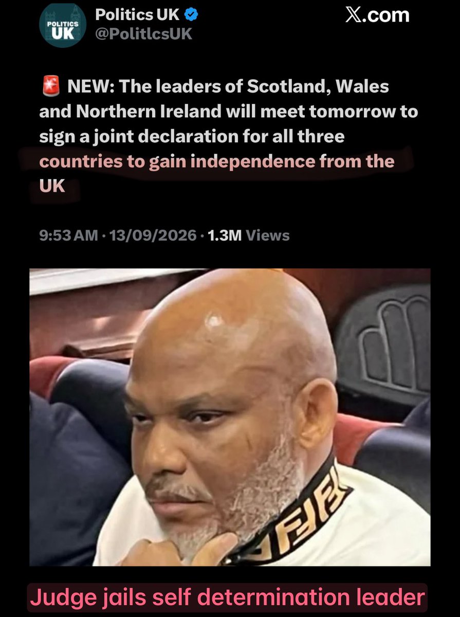 AloyEjimakor's tweet photo. The leaders of Scotland, Wales &amp; Northern Ireland to sign a declaration asserting their right to self determination. Enough said. https://t.co/8yJnHRqnMz