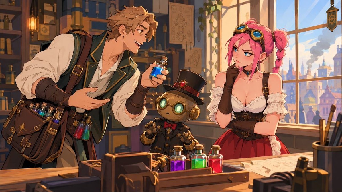 SteamyJuliaGram's tweet photo. GM! The artist is cooking up something special behind the scenes... Stay tuned! 🧪🎨✨ $JULIA https://t.co/CoWpUp2O3I