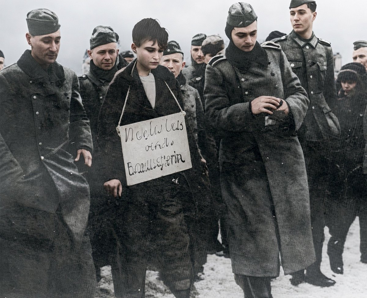 DaniMayakovski's tweet photo. Un 13 de septiembre de 1923, nacía Zoya Kosmodemyanskaya, legendaria partisana soviética y heroína de la URSS, que sufrió la peor brutalidad nazi durante la Segunda Guerra Mundial.

Con solo 18 años, Zoya se negó a delatar a sus camaradas, los nazis la torturaron y la violaron durante 7 días, le dieron 200 latigazos y le quemaron con un soplete, después le cortaron un pecho y dejaron su cuerpo congelarse durante una semana.  

Como no podían sacarle información, los nazis condenaron a Zoya a la horca, donde con la cabeza arriba y el puño en alto gritó: "No temo a la muerte. Morir por el pueblo es honra. Me colgarán a mi pero somos 200 millones de soviéticos, no podrán con todos. ¡Todos los fascistas moriréis! ¡Stalin me vengará!".

Rápidamente el brutal asesinato de Zoya llegó a los oidos de Stalin, que al enterarse ordenó: "No hagais ni un solo prisionero del 332º batallón nazi de infanteria de Petrischevo que torturó a la chica, los quiero a todos muertos"... y así fue.

Zoya fue la primera mujer en recibir el título de Héroe de la Unión Soviética, convirtiéndose en un símbolo eterno de la resistencia antifascista y llenando con su nombre escuelas, calles, plazas... por todo el pais soviético.