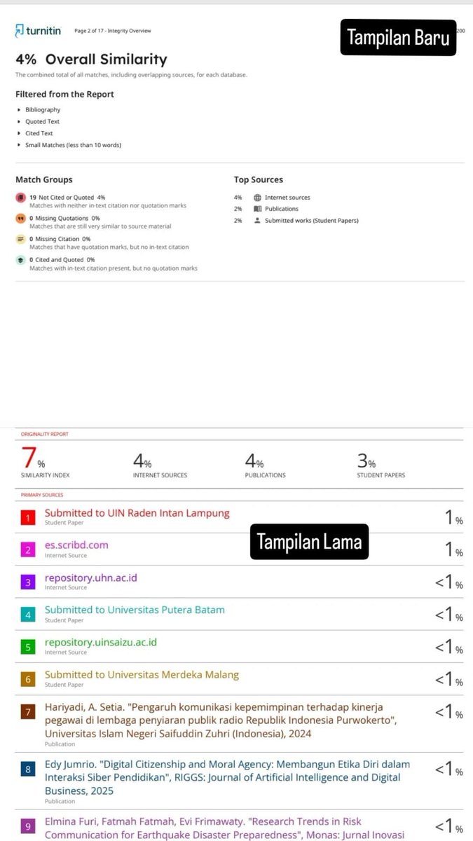 atlantigc's tweet photo. [00] Malam, mari aku open jasa cek turnitin🏹

📑No repository
💫Avail tampilan lama &amp; baru
📎 100% aman dari web resmi
✨️Free req filter

Cek Ai turnitin juga bisa yaw💫

#zonauang #cekturnitin #jasaturnitin

🛒https://t.co/8E1JRJFOEN https://t.co/mfxLrRBwV3