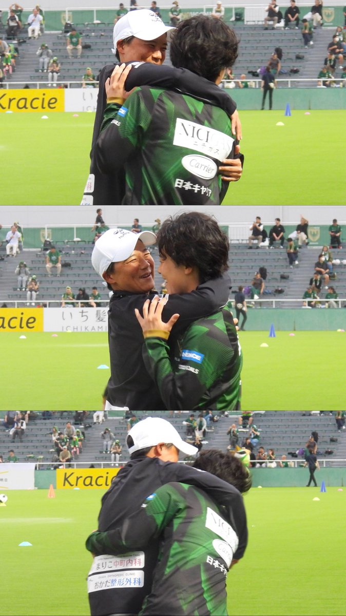 ym_msk221's tweet photo. 嬉しそうなしのさんと
照れくさそうな真代ちゃん❤️‍🔥
しのさんがいてくれたから
女子サッカーを知れて好きになれて
真代ちゃんの応援楽しませてもらえてるので
目の前で見れて泣きそうになった
ほっこりしたシーンでした🤫💭

#大野忍 #土光真代 https://t.co/ffT72eL0jx