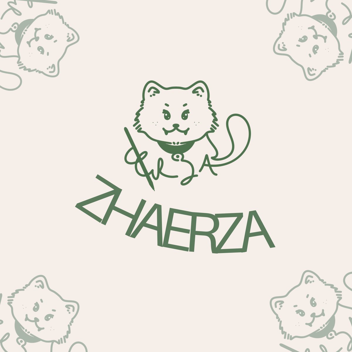 zha_Erza's tweet photo. Hi, Guys. 
This is my new logo. 🌸🌼
Her name is Poko. A cute cat. 

Please say hi for her. 😸😼
#commission #logo #watermark #branding #vgen https://t.co/LHPhe3NvIo